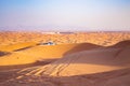 Red ridges Lehbab desert Desert Safari Dubai  UAE Royalty Free Stock Photo