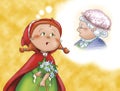 Red Riding Hood and granny Royalty Free Stock Photo