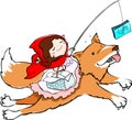 Red riding hood with money