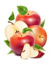 Red ripe apples Royalty Free Stock Photo