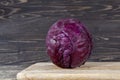 red ripe cabbage lying in the kitchen during cooking