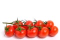 Red and ripe cherry tomatoes white background Royalty Free Stock Photo