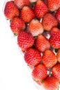 Red ripe strawberry in plastic box of packaging Royalty Free Stock Photo