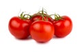 Red ripe tomatoes with green branch Royalty Free Stock Photo