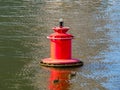 Red river buoy Royalty Free Stock Photo