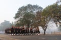 Indian military force march past