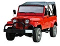 Red road vehicle on white background Royalty Free Stock Photo