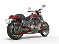 Red Roadster Bike - Rear View Royalty Free Stock Photo