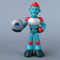 Red Robot - 3D Illustration Royalty Free Stock Photo