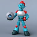Red Robot - 3D Illustration Royalty Free Stock Photo