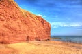 Red Rock beach Dawlish Warren Devon England on a summer day in HDR