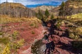 Red Rock Canyon in autumn foliage season morning. Royalty Free Stock Photo