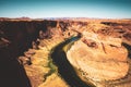 Red rock canyon desert. Horseshoe Bend, Page, Arizona. Horse Shoe Bend on Colorado River, Grand Canyon. Royalty Free Stock Photo