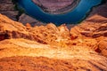 Red rock canyon desert. Horseshoe Bend, Page, Arizona. Horse Shoe Bend on Colorado River, Grand Canyon. Royalty Free Stock Photo