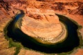 Red rock canyon desert. Horseshoe Bend, Page, Arizona. Horse Shoe Bend on Colorado River, Grand Canyon. Royalty Free Stock Photo