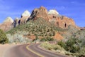 Red rock canyon and mountains, Zion National Park, Utah Royalty Free Stock Photo