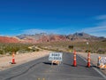 Red Rock Canyon National Conservation Area closed due to Pandemic Royalty Free Stock Photo