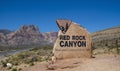 Red Rock Canyon National conservation area sign Royalty Free Stock Photo