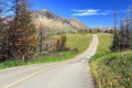 Waterton Lakes National Park, Red Rock Canyon Road with Meadows Recovering from Wildfire Damage, Alberta, Canada Royalty Free Stock Photo