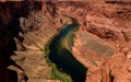 Red rock canyon road panoramic landscape. Mountain road in red rock canyon desert panorama Grand canyon, Glen Canyon