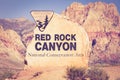 Red Rock Canyon Sign Nevada Royalty Free Stock Photo