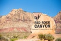 Red Rock Canyon Sign Nevada Royalty Free Stock Photo