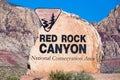Red Rock Canyon Sign Nevada Royalty Free Stock Photo