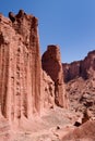 Red rock canyon in Talampaya National Park Royalty Free Stock Photo