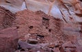 Red Rock Cliff Dwelling Ruins in the Southwest Royalty Free Stock Photo