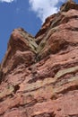 Red Rock Cliff Wall Royalty Free Stock Photo