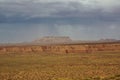 Red rock desert rain and thunder coming Royalty Free Stock Photo