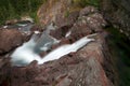 Red Rock Falls at Many Glacier, Glacier National Park,USA Royalty Free Stock Photo