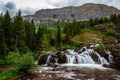 Red Rock Falls at Many Glacier, Glacier National Park