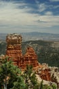 Red rock formation in bryce canyon park, utah Royalty Free Stock Photo