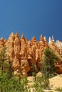 Red rock formation in bryce canyon park, utah Royalty Free Stock Photo