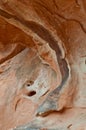 Red rock formation on canyon wall Royalty Free Stock Photo