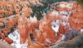 Red rock formations in Bryce Canyon Royalty Free Stock Photo