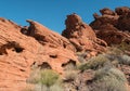 Red rock formations at Lake Mead, southern Nevada Royalty Free Stock Photo