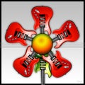 Red Rock Guitar Flower Royalty Free Stock Photo
