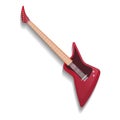 Red rock guitar isolated icon Royalty Free Stock Photo