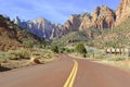 Red rock landscape in Zion National Park, Utah Royalty Free Stock Photo