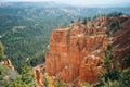 Red Rock Mountain Landscape in Bryce Canyon National Park, Utah Royalty Free Stock Photo