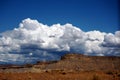 Red Rock Mountains with a Cloudy Sky