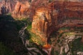 Red Rock Mountains in Zion National Park,Utah Royalty Free Stock Photo