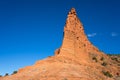 Red rock peak in caprock canyon texas Royalty Free Stock Photo