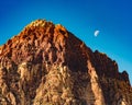 Moon Setting Behind Mountain Peek