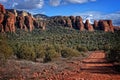 Red Rock road and hills in Sedona Arizona Royalty Free Stock Photo