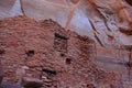 Red Rock Ruins of Sinagua Cliff Dwelling Houses Royalty Free Stock Photo