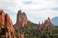 Red Rock sandstone formations in the Garden of the Gods national landmark in Colorado Springs Colorado USA Royalty Free Stock Photo