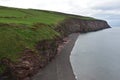 Red Rock Sea Cliffs Along a Beach in West Cumbria England